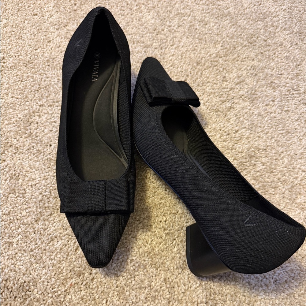 VIVAIA Titli Pointed Bow Heels black size 41/9.5